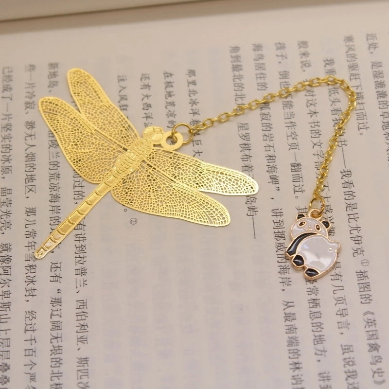 Fashion Brass Gift Hollow Tassel Bookmark
