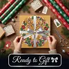 (25x25cm)DIY Pearl Painting Xmas Framed Handmade Pearl Material Art Kit Living Room Decor