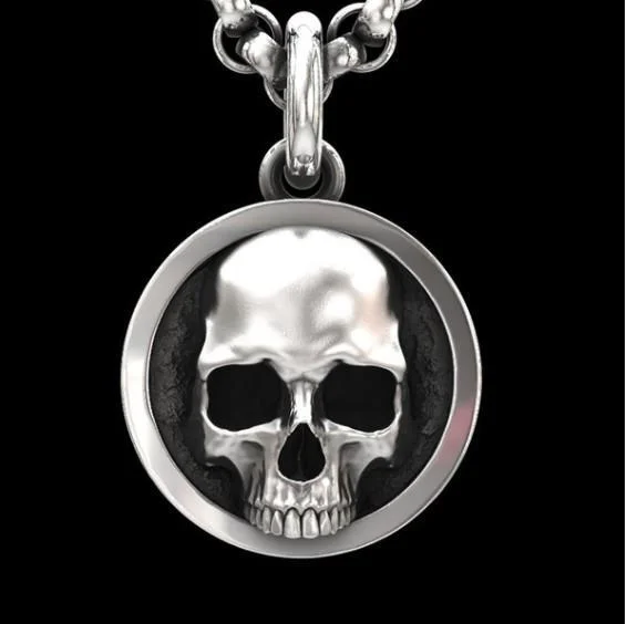 ☠️Till Death Do Us Part  Skull  Pendant