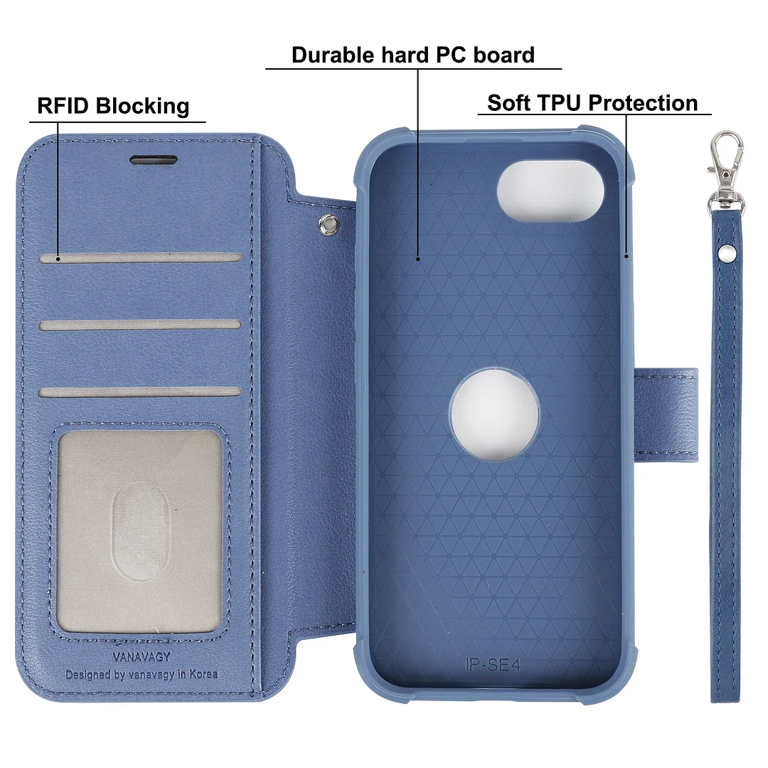 VANAVAGY Compatible for iPhone 16e Wallet Case for Magsafe Wireless Charging