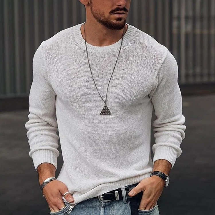 Casual Solid Men's Sweater