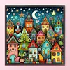 Colored Houses-14CT Stamped Cross Stitch 40*40cm/15.75*15.75in tapestrymarket