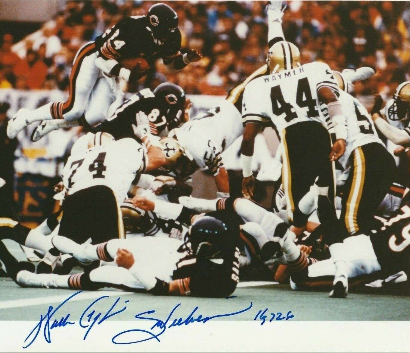 Walter Payton Autographed Signed 8x10 Photo Poster painting ( HOF Bears ) REPRINT