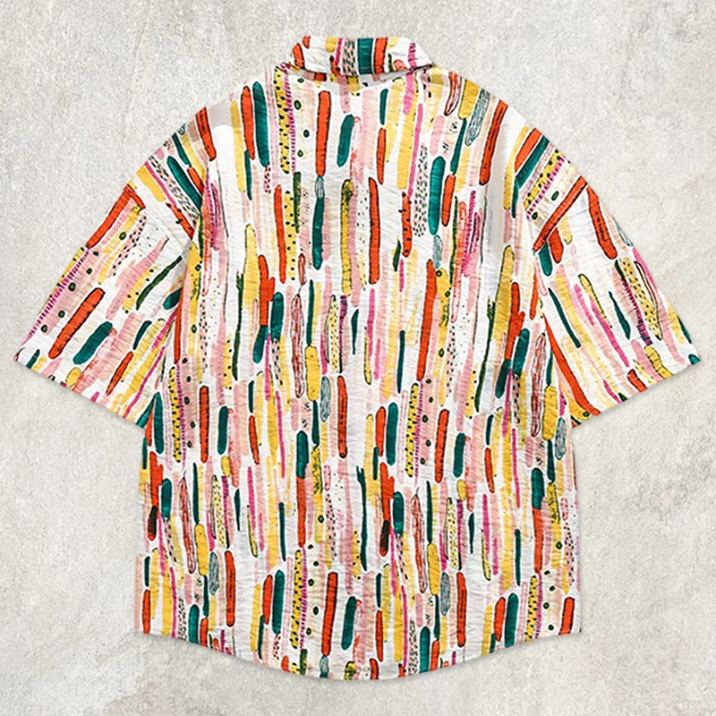Mutil Colors Graffiti Short Sleeve Shirt