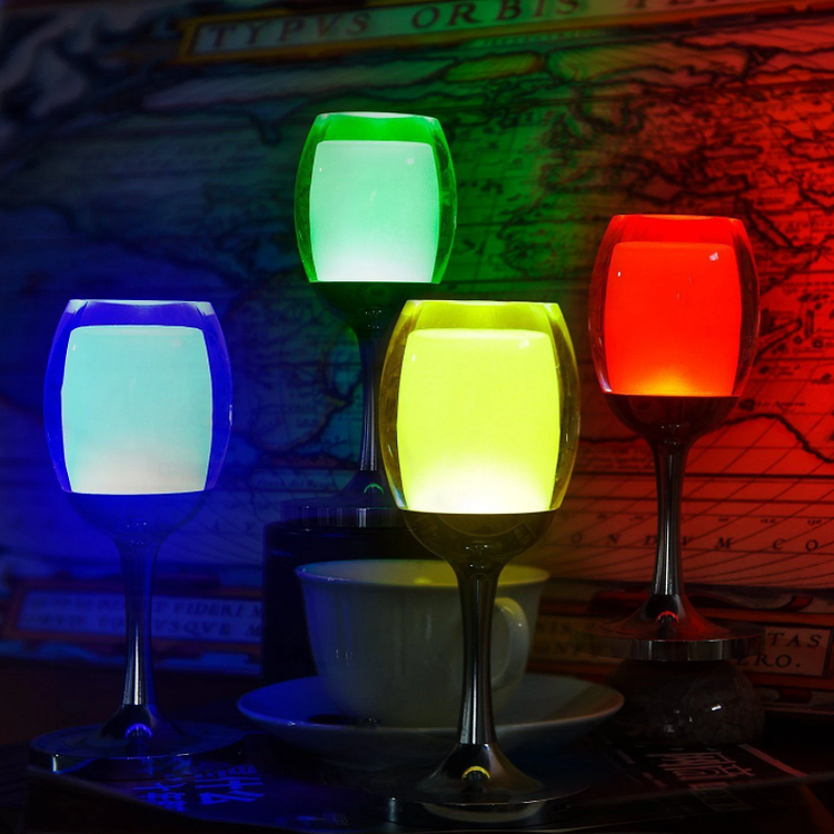 Rechargeable Wine Glass LED Night Light