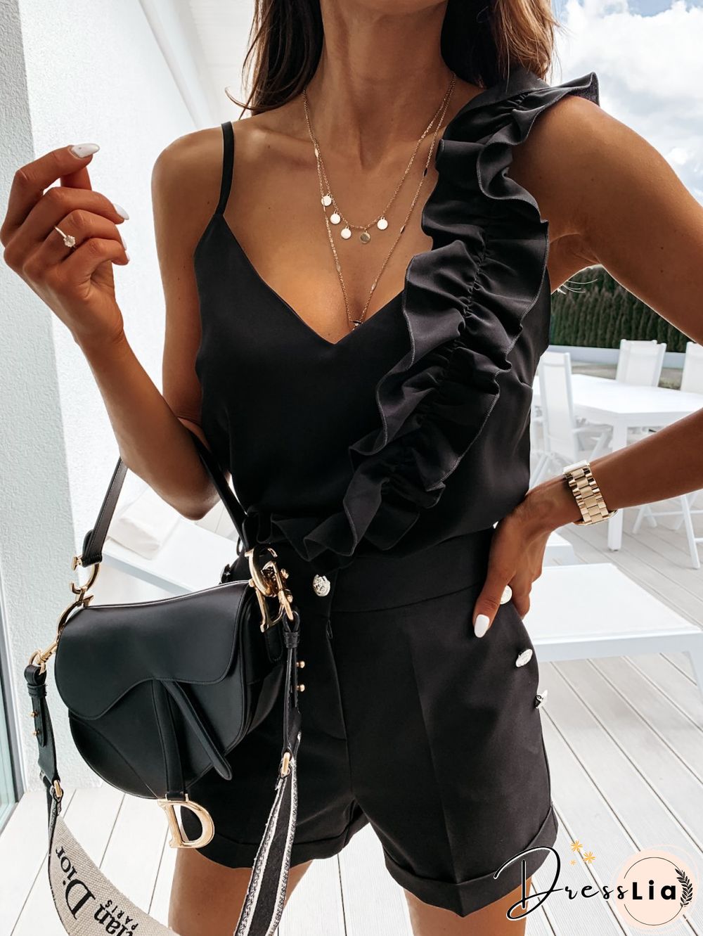 Women Camisole Sexy Summer Lady Sleeveless Solid Loose Camis Tank Tops Hy W210013