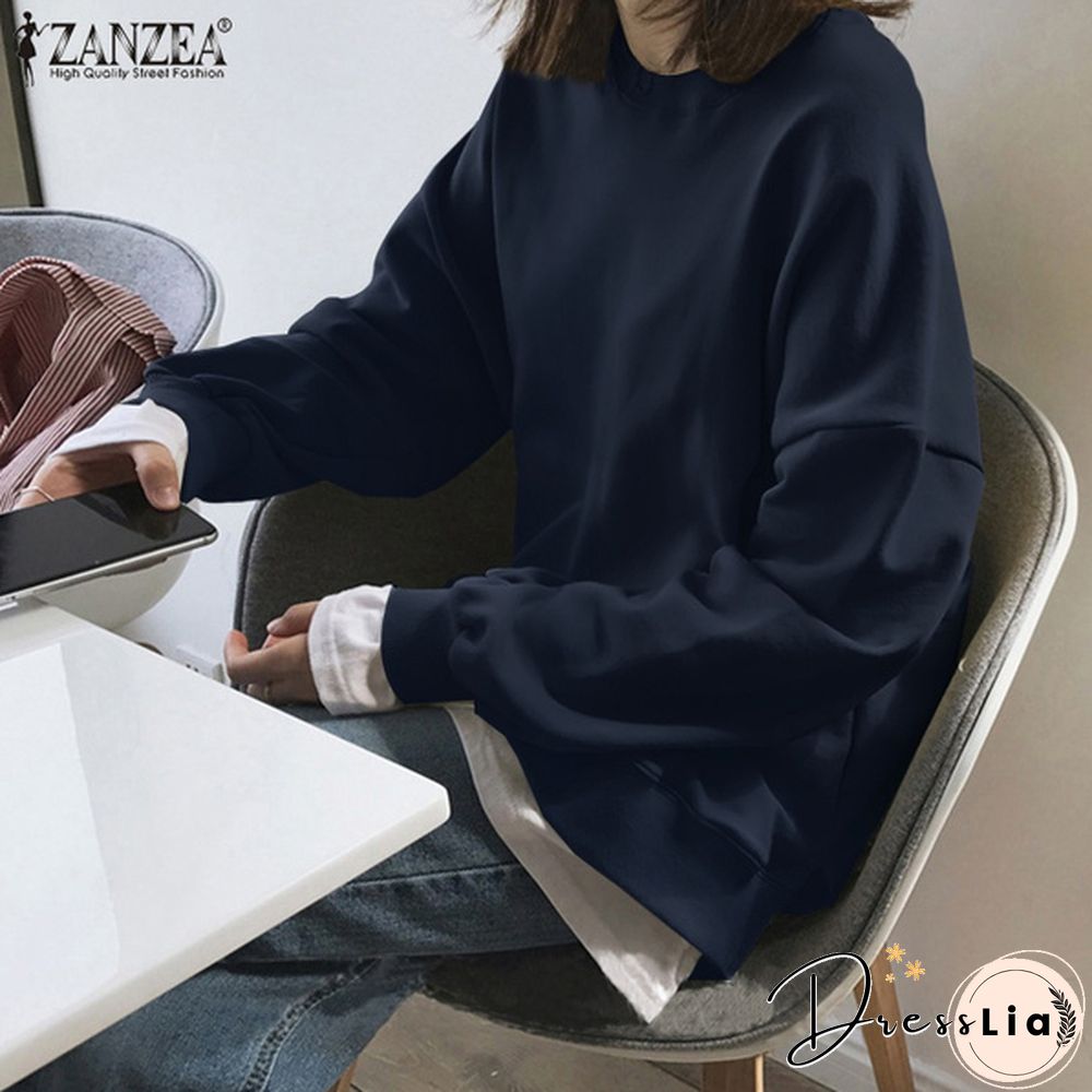 Plus Size Women Full Sleeved Winter Holiday Blouse Baggy Pullover Tops