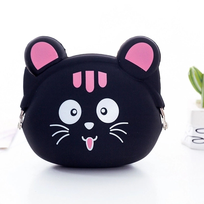 2 Pieces Women’s Animal Silica Gel Buckle Coin Purses