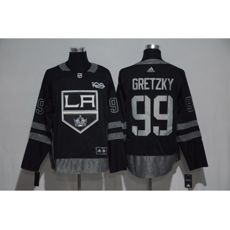 Los Angeles Kings #99 Wayne Gretzky Black Men's 1917-2017 100th  Anniversary   Stitched NHL Jersey