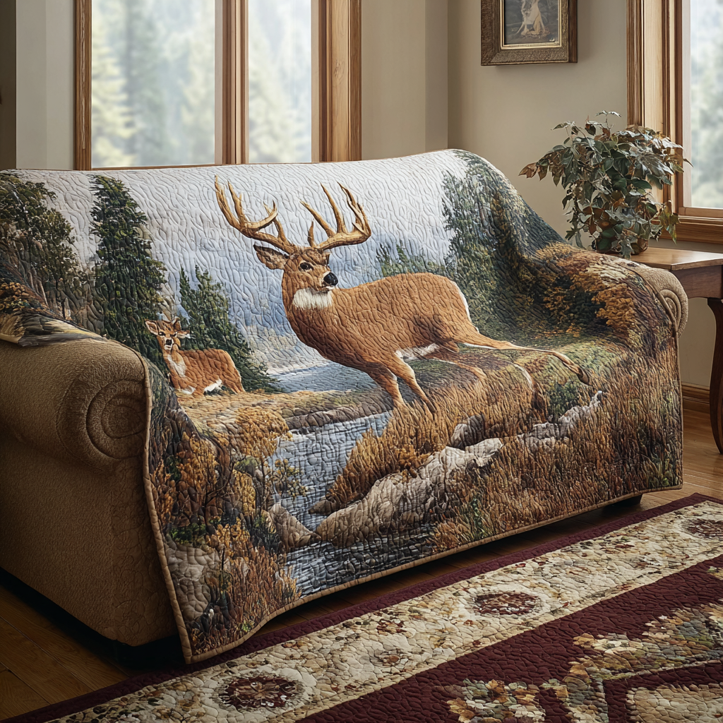 Deer Creek Quilted Sofa Cover NCU0DK10635 everthome