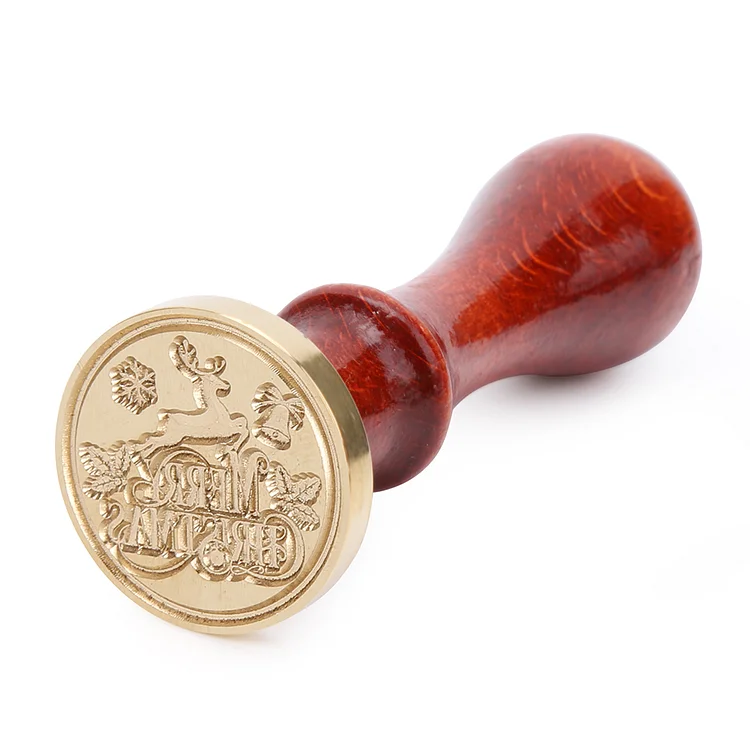 25mm Christmas Wax Seal Stamp Cartoon Head DIY Retro Sealing Decor