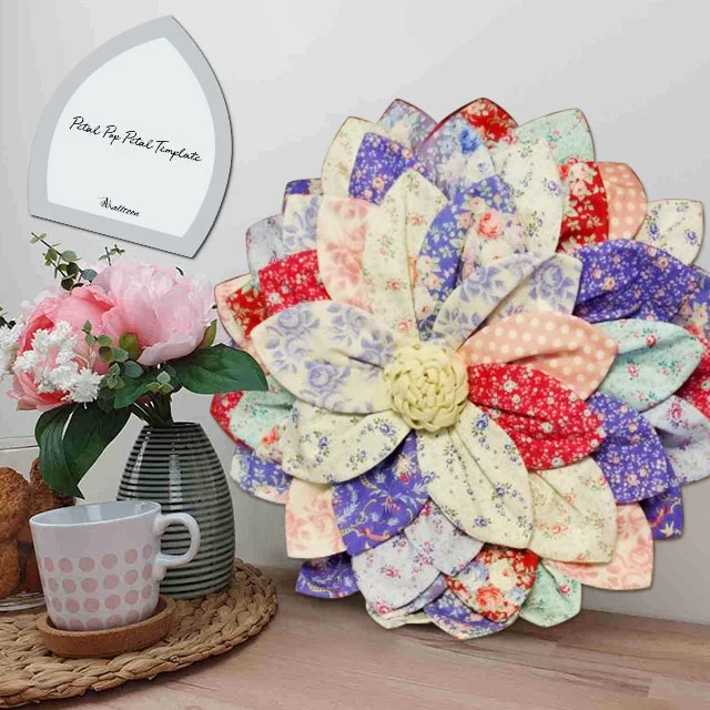 Petal Pop Zinnia Template + With Instructions