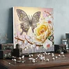 (Pre-Framed)Yellow Butterfly-Special Shape Diamond Painting Kit(25x25cm)