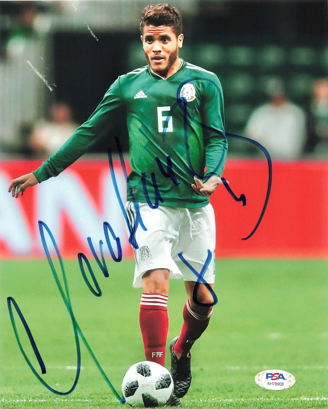 Jonathan dos Santos signed 8x10 Photo Poster painting PSA/DNA Team Mexico Autographed