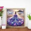 Fille en jupe habill&eacute;e - peinture au diamant de forme sp&eacute;ciale - 30 * 30cm