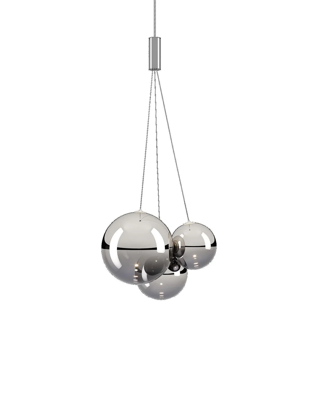 Nordic Creative Glass Ball Pendant Lights Modern Minimalist Three-Head Restaurant Bar Cafe Bedroom Bedside Decor Hanging Lamp