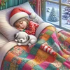 Sleeping Girl-11CT Stamped Cross Stitch 50*50cm/19.69*19.69in tapestrymarket