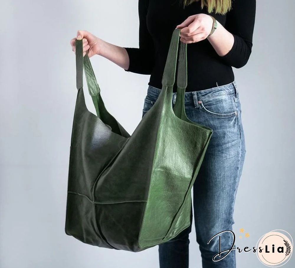 Brown Leather Womens Tote Bags School Handbags