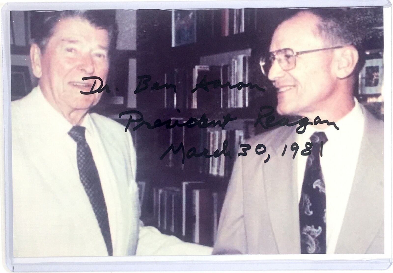 Dr. Benjamin Aaron Signed 4x6 Photo Poster painting Ronald Reagan Assassination Autograph Auto