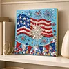 Framed American Flag - DIY Button Art Painting Kit for Creativity DIY Pearl Dot Crafts for Gift Home Wall Decor 30*30CM