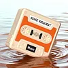Cassette Tape Design Case Cover for Samsung Galaxy Buds4/4Pro Soft Silicone Protective Cover Shock-Proof Scratch-Resistant