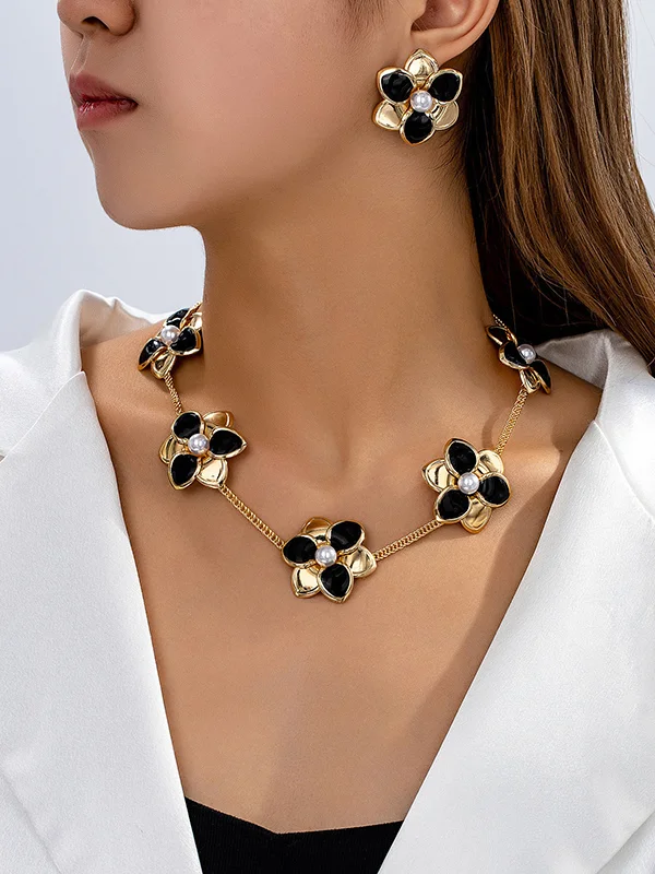 Flower Shape Necklaces Accessories Earrings Accessories