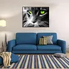 Diamond Painting -DIY Round Drill Green Eye Cat
