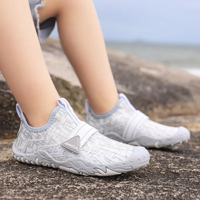 school supplies  Children Aqua Shoes Solid Color  Barefoot Water Beach Wading Child Summer Non-Slip Sport Swimming Watersport Beach Shoes Kids