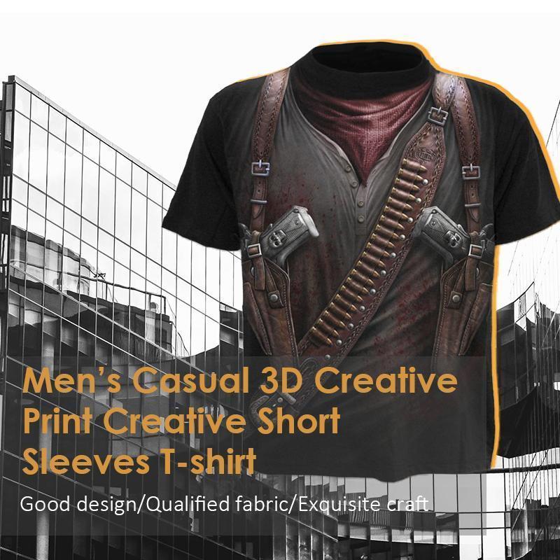 3D Creative Printed Short Sleeves T-shirt | 168DEAL