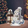 Bonhomme de neige de No&euml;l-simple c&ocirc;t&eacute; perceuse-diamant ornement de bureau