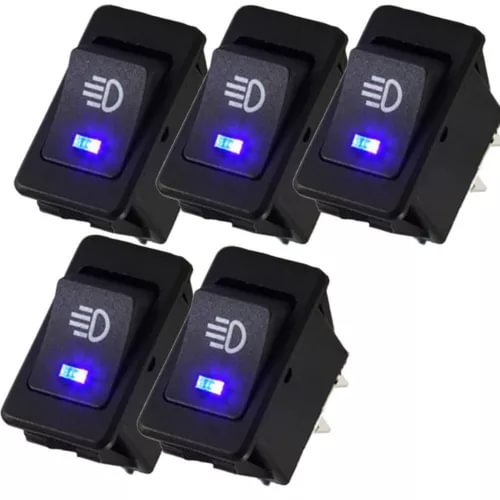Dronehint Car Interior Parts Fog Light Rocker Toggle Switch Blue LED Dashboard Accessories (For: Acura) Parts