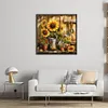 Sunflower Watering Can-11CT Stamped Cross Stitch 40*40cm/15.75*15.75in tapestrymarket