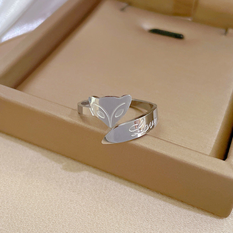 Unisex Minimalist Crown Titanium Steel Polishing Rings