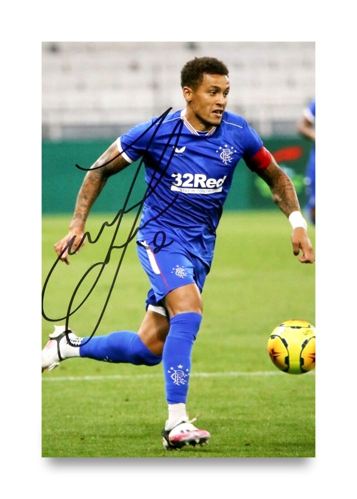 James Tavernier Signed 6x4 Photo Poster painting Glasgow Rangers Scotland Genuine Autograph +COA