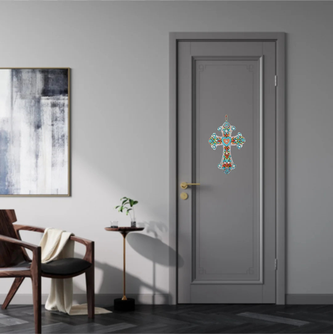DIY Diamond Cross Home Decoration Pendant(Single Side)