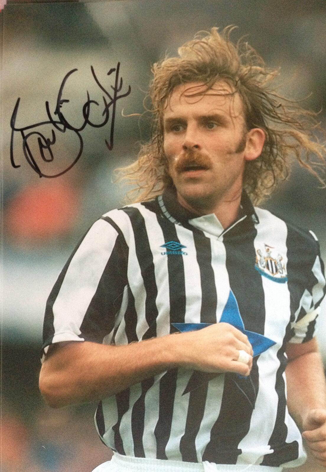 BRIAN KILCLINE - FORMER NEWCASTLE UNITED DEFENDER - SIGNED COLOUR Photo Poster painting