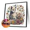 Exquis chat-partiel spécial diamant peinture-30 * 30cm