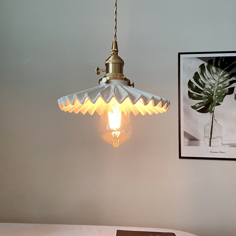 Vintage Brass Glass Chandelier Pendant Light For Dining Room