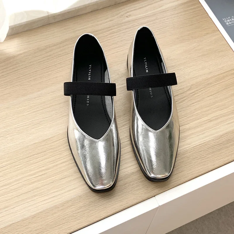 Zhungei Autumn Luxury Women Ballet Shoes Fashion Shallow Slip On Ladies Elegant Flats Mary Jane Shoes