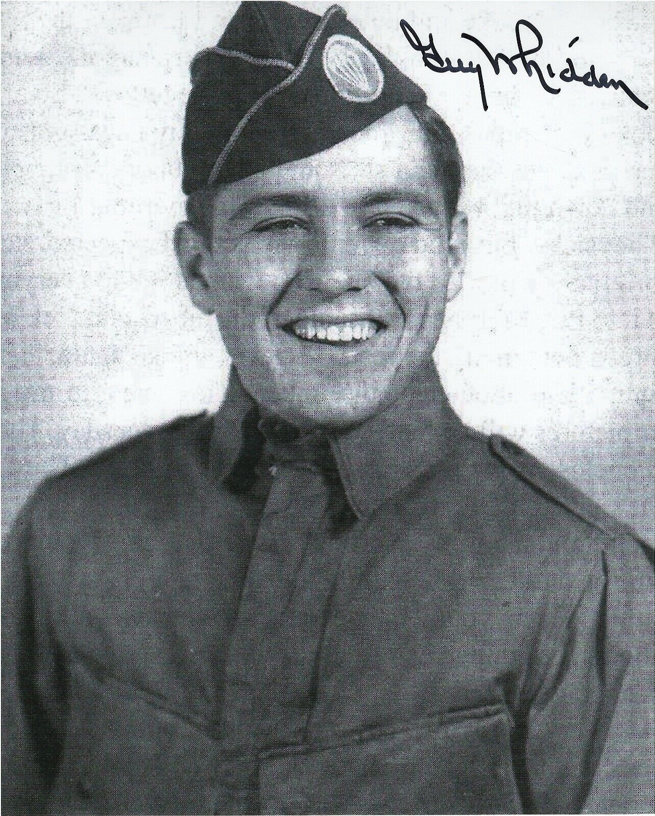 GUY WHIDDEN 101ST AIRBORNE 502 PIR,D-DAY & MARKET GARDEN VET RARE SIGNED Photo Poster painting