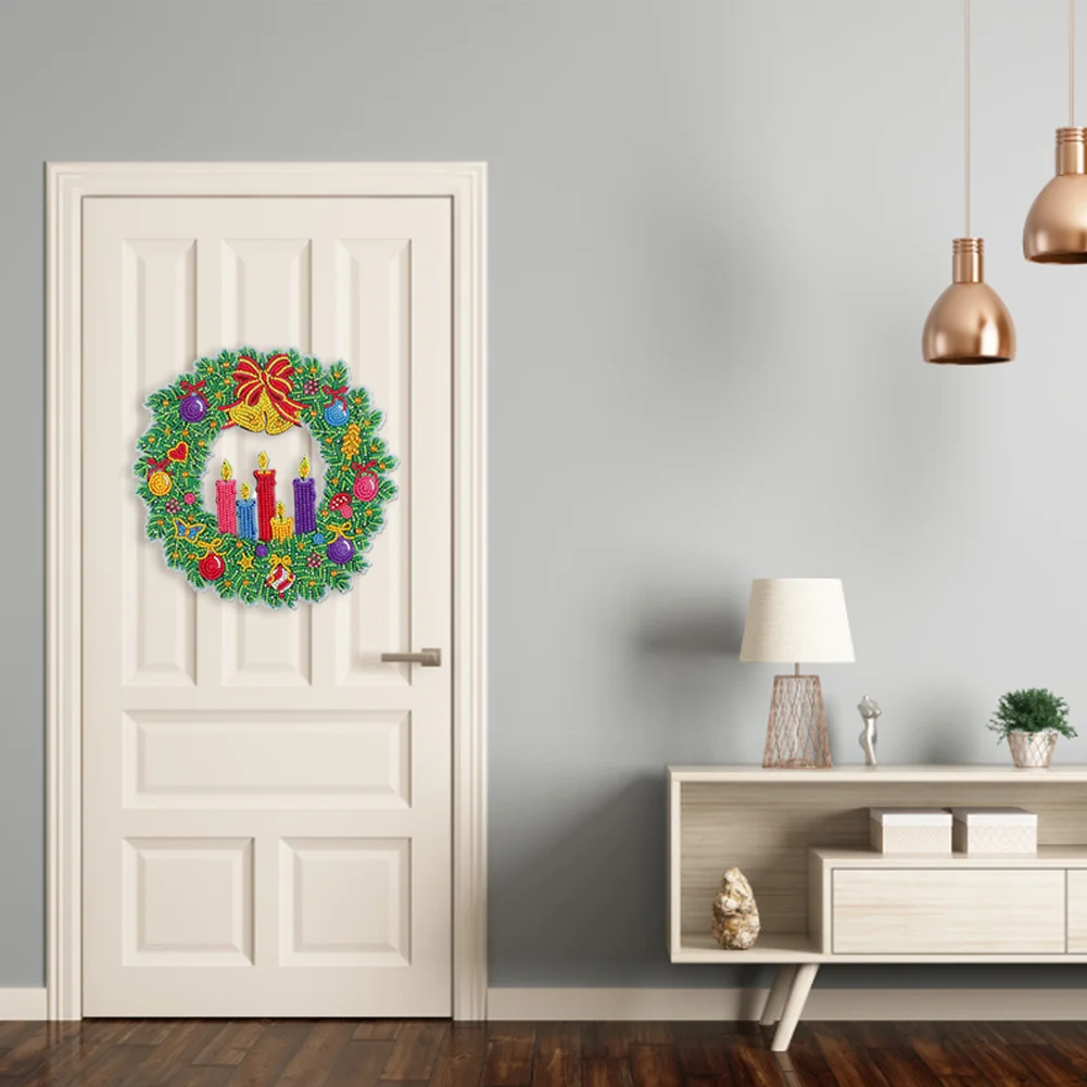 Diamond Paint Crystal Art Wreath - Candle