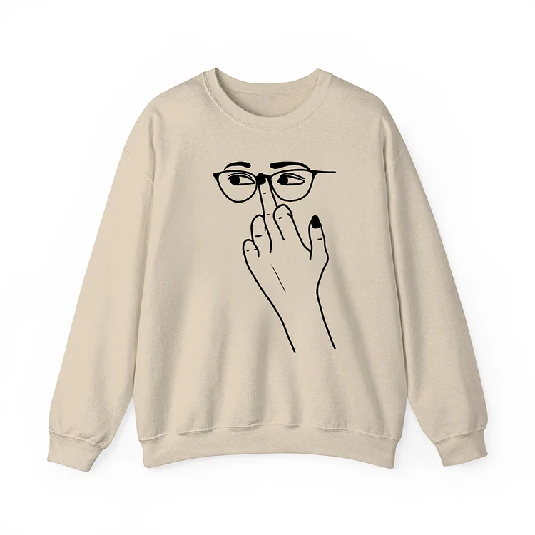 Teecade Teecade Glasses Finger Classic Sweatshirt