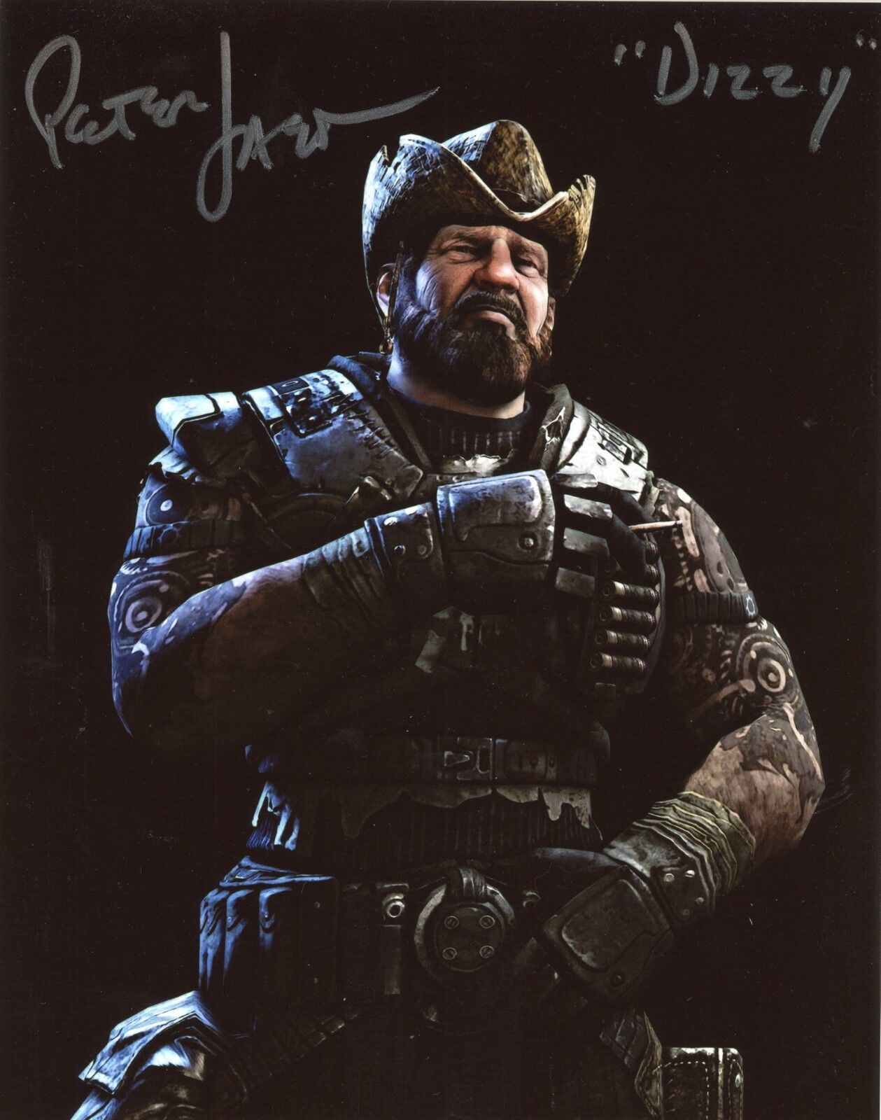 ~~ PETER JASON Authentic Hand-Signed GEARS OF WAR - DIZZY