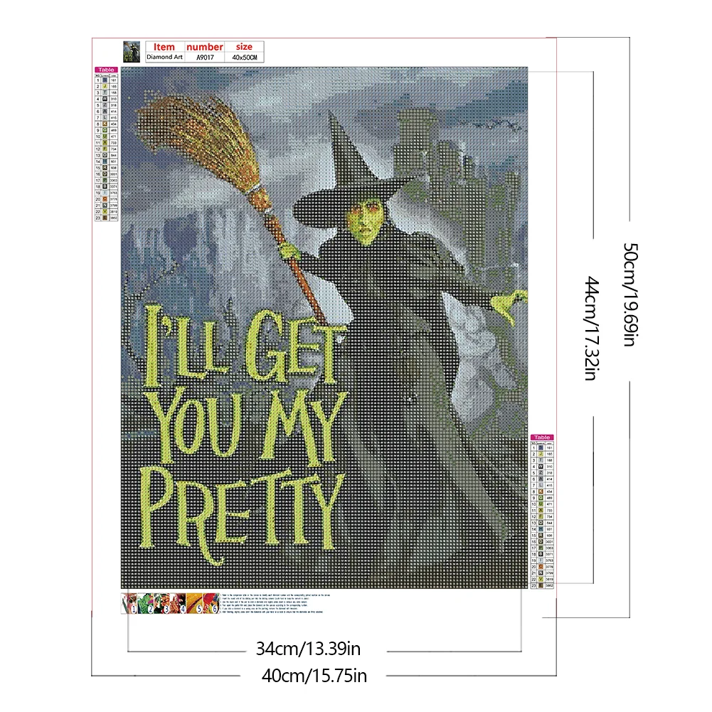 Diamond Painting - Full Round Drill - Halloween Witch(Canvas|40*50cm)