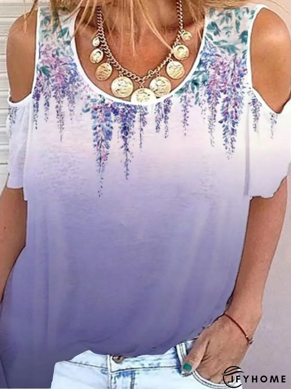 Holiday Shift Short Sleeve Ombre/tie-Dye T-shirt | IFYHOME