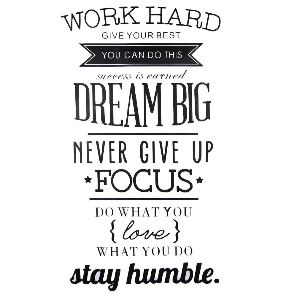 

Work Hard Wall Stickers Art Decorative Home Background Wall Decor, 501 Original