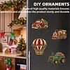 6PCS Vehicles DIY Pearl Diamond Painting Christmas Fridge Magnets, Sparkling Rhinestone Refrigerator Magnet Craft Kit for Home Decor & Gifts