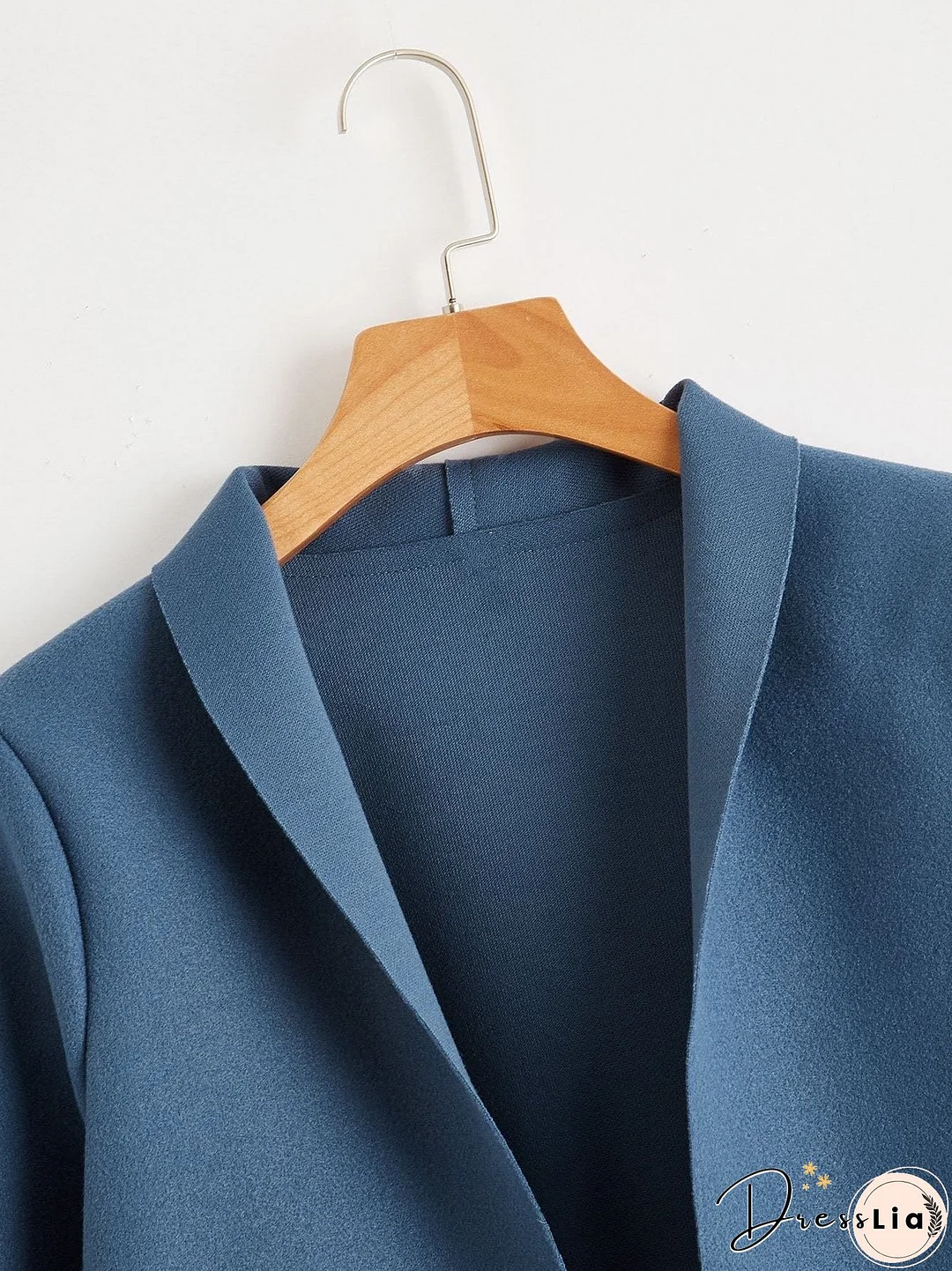 Solid Shawl Collar Dual Pocket Coat for Women