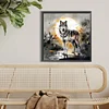 Diamond Painting-DIY Full Round Drill Wolf(40*40 CM)