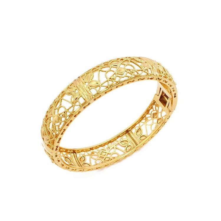24K hollow bride golden bracelet